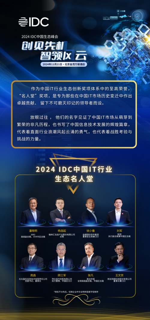 “创见先机 智领风云”——2024 IDC中国生态峰会暨颁奖典礼 在京顺利举行！