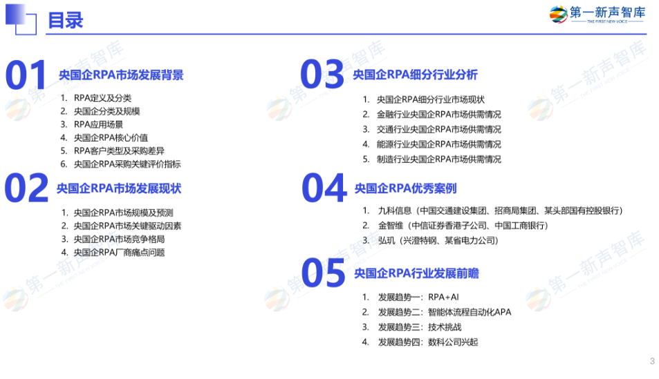 《2024年央国企RPA市场研究报告》重磅发布｜第一新声研究院